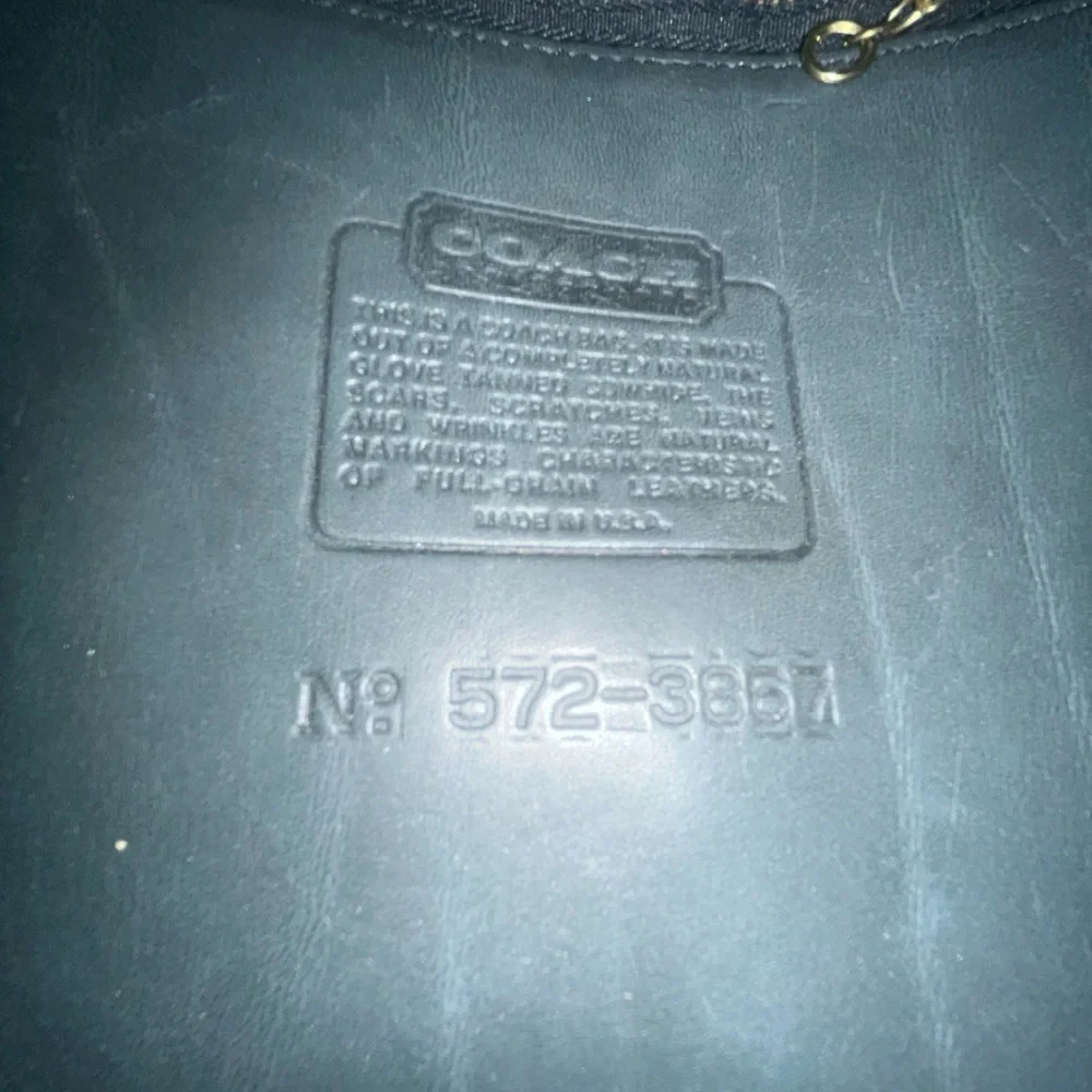 Vintage Coach Faded Navy Convertible Leather Shoulder Bag